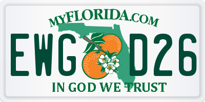 FL license plate EWGD26