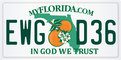 FL license plate EWGD36