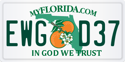 FL license plate EWGD37