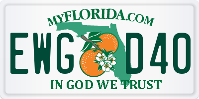 FL license plate EWGD40