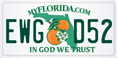FL license plate EWGD52