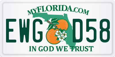 FL license plate EWGD58