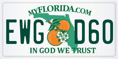 FL license plate EWGD60