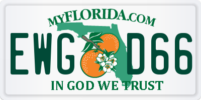 FL license plate EWGD66