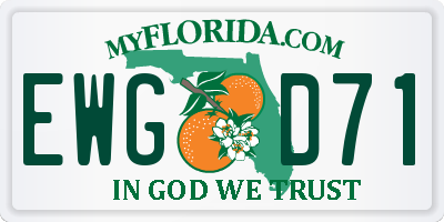 FL license plate EWGD71