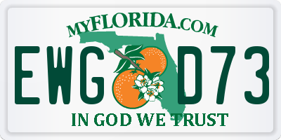 FL license plate EWGD73