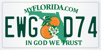FL license plate EWGD74
