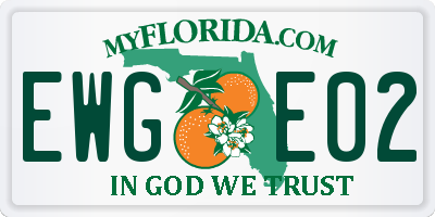 FL license plate EWGE02