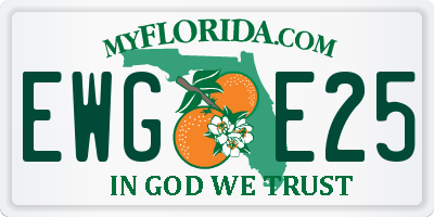 FL license plate EWGE25