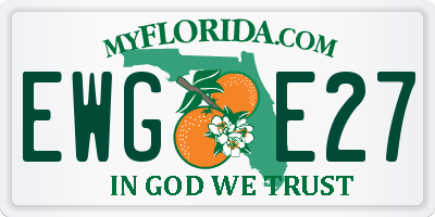 FL license plate EWGE27