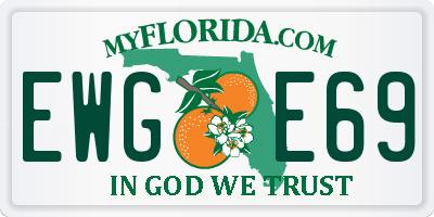 FL license plate EWGE69