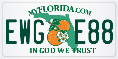 FL license plate EWGE88
