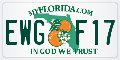 FL license plate EWGF17