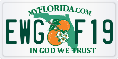 FL license plate EWGF19
