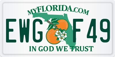 FL license plate EWGF49