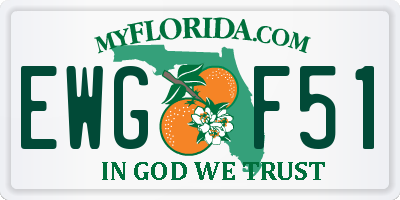 FL license plate EWGF51
