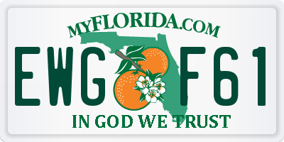 FL license plate EWGF61