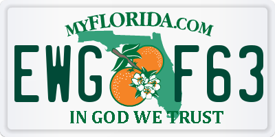 FL license plate EWGF63