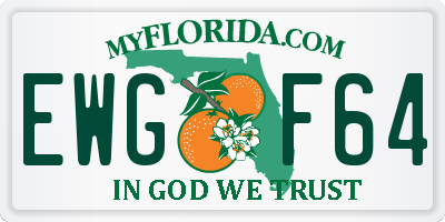 FL license plate EWGF64