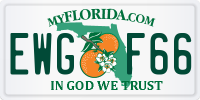 FL license plate EWGF66