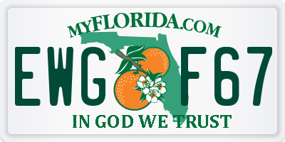 FL license plate EWGF67