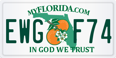 FL license plate EWGF74
