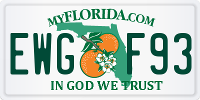 FL license plate EWGF93