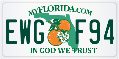 FL license plate EWGF94