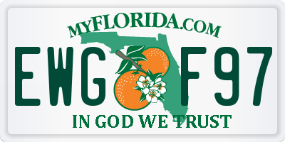 FL license plate EWGF97