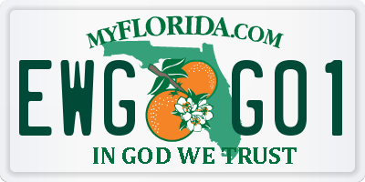 FL license plate EWGG01