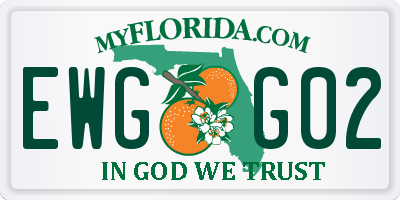 FL license plate EWGG02