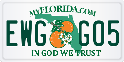 FL license plate EWGG05