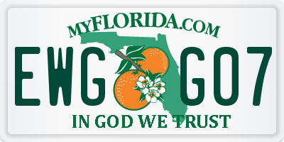 FL license plate EWGG07