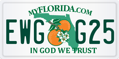FL license plate EWGG25