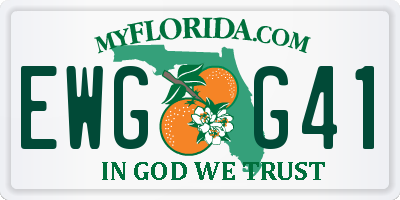 FL license plate EWGG41