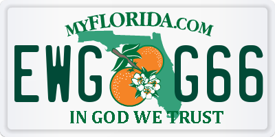 FL license plate EWGG66