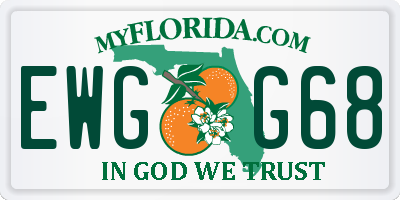 FL license plate EWGG68