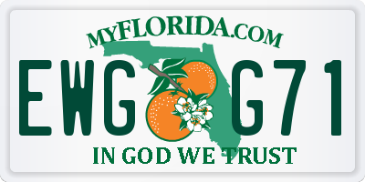 FL license plate EWGG71
