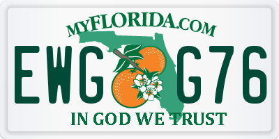 FL license plate EWGG76