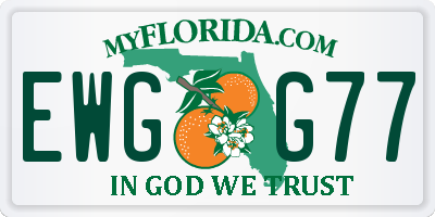 FL license plate EWGG77