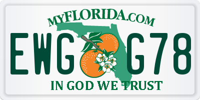 FL license plate EWGG78