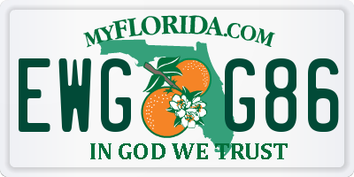 FL license plate EWGG86