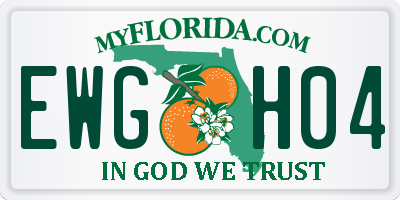 FL license plate EWGH04