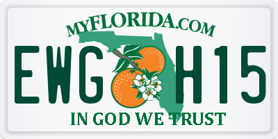 FL license plate EWGH15