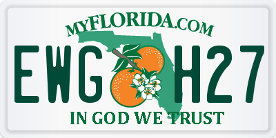FL license plate EWGH27