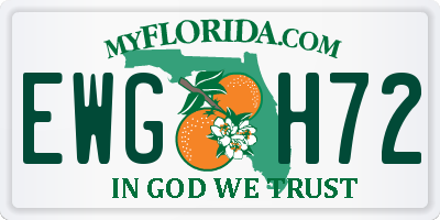 FL license plate EWGH72
