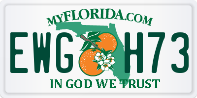 FL license plate EWGH73