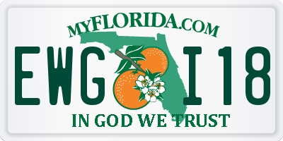 FL license plate EWGI18