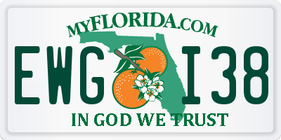 FL license plate EWGI38
