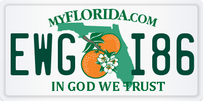 FL license plate EWGI86